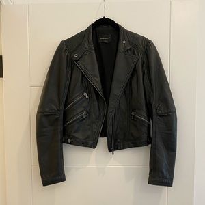 Club Monaco Leather Moto Jacket